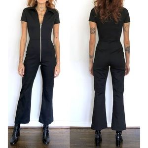 Rosecut clothing black zip front jumpsuit